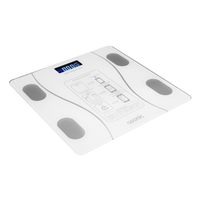 ASONIC BS260, Beyaz, Bluetooth Destekli, Baskl. LCD Gsterge, 260x260mm, 180Kg a kadar lme.