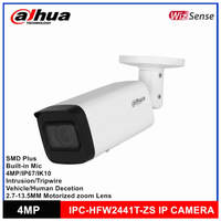 DAHUA IPC-HFW2441T-ZAS-2713 4Mpix, 2,7-13,5mm  Motoriz Lens, H265+,Starlight, 60Mt Gece Gr, Dahili Mikrofon, IP67, PoE Bullet IP Kamera