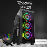 GAMDIAS KING-VAR, AMD Ryzen 7 5700G, 16Gb DDR4, 512Gb NVMe SSD, 12Gb GDDR6 RTX3060 Ekran Kartý, 600W Kasa, Free Dos GAMING PC