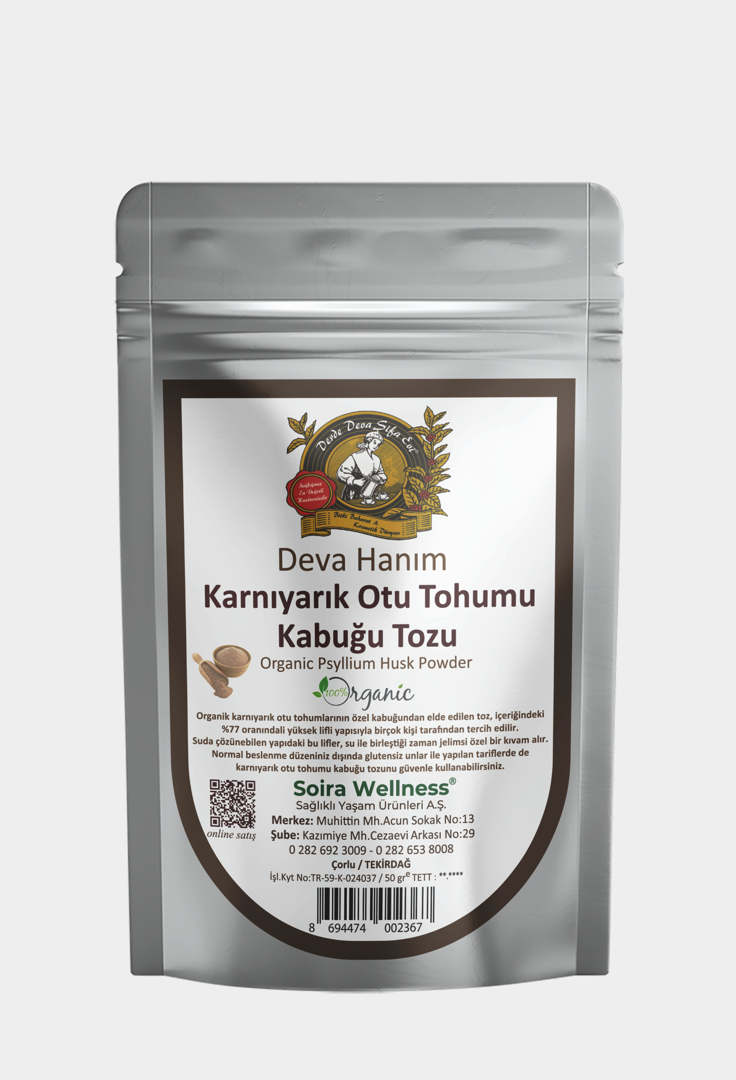 Karnıyarık Otu Tohumu Kabuğu Tozu 50 gr