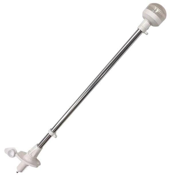 Sealux LED Işıklı, Soketli, Bayrak Direği, Seyir Feneri, BEYAZ 60 Cm