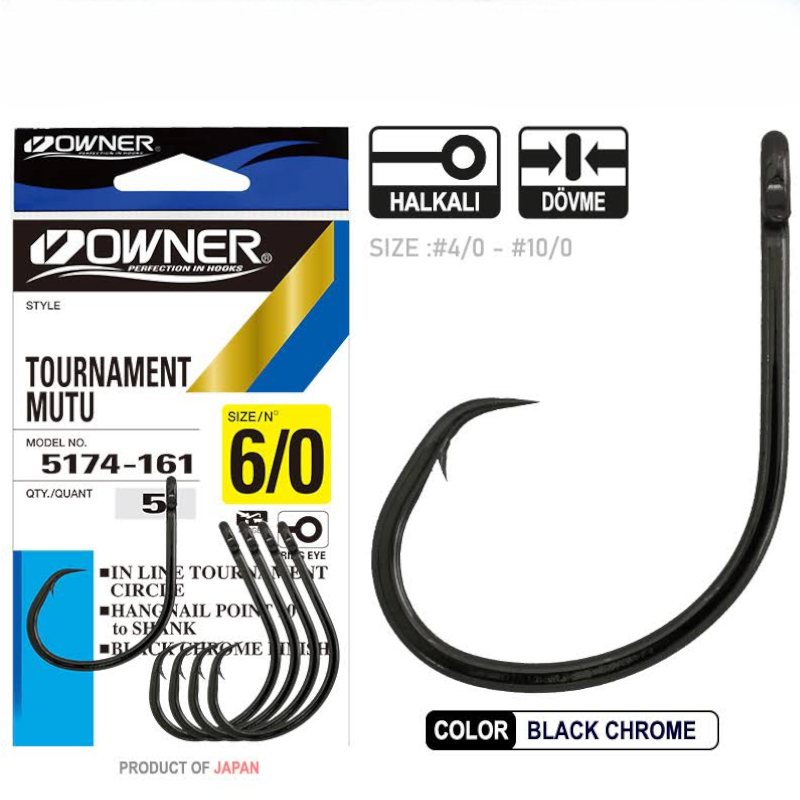 Owner 5174 Tournament Mutu Black Chrome İğne