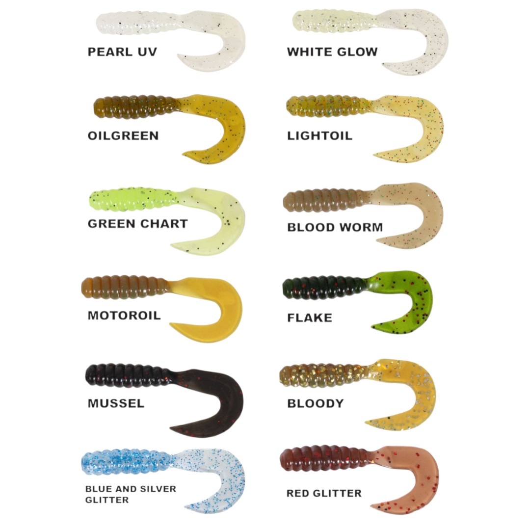Ryuji Swim Worm TPR 5.5 CM Pk 8 Adet Kokulu Orak Kuyruk Silikon