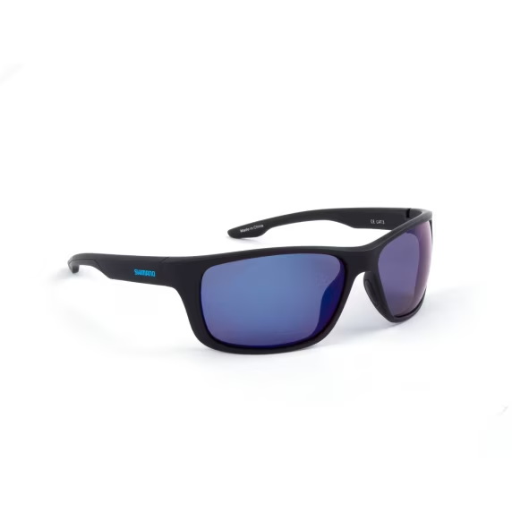 Shimano Eyewear Technium Matte Black & Blue Mirror