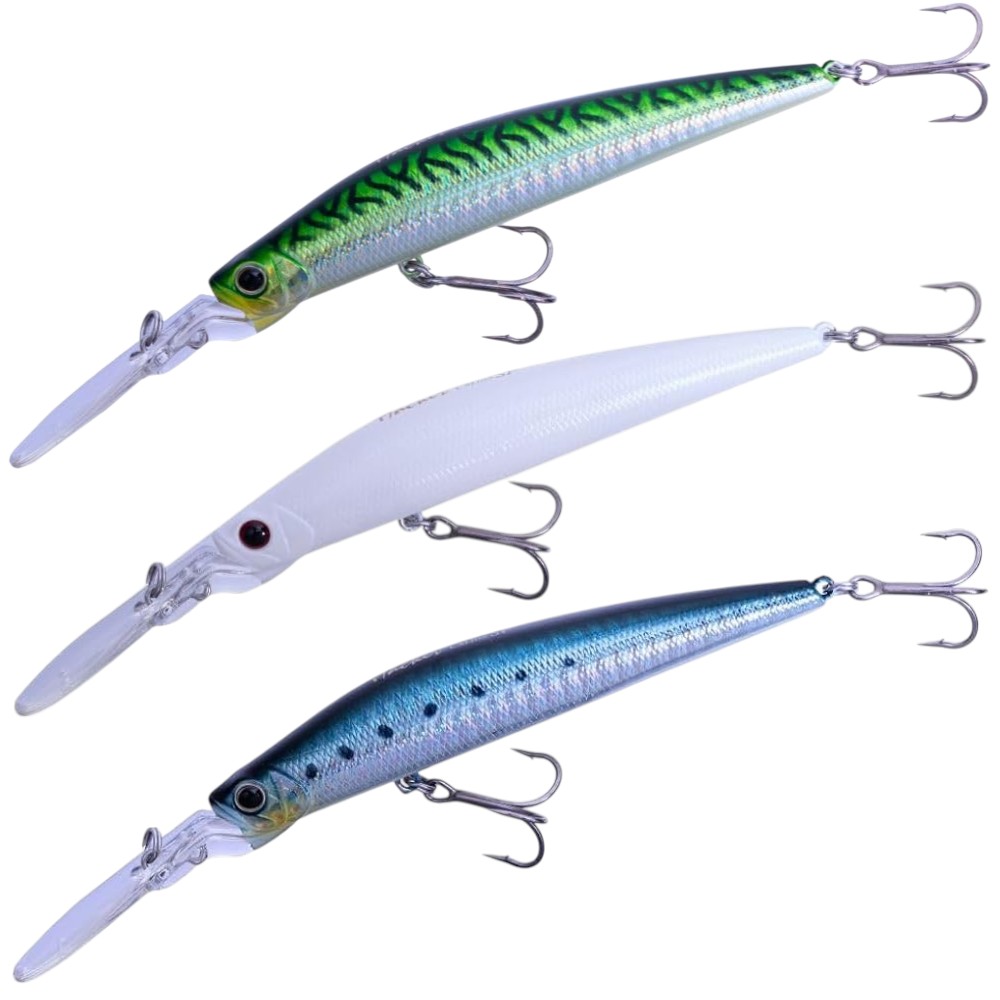 Duo Hacker Slaver Cranking Minnow 105SP SW Suspending  Ivory Pearl