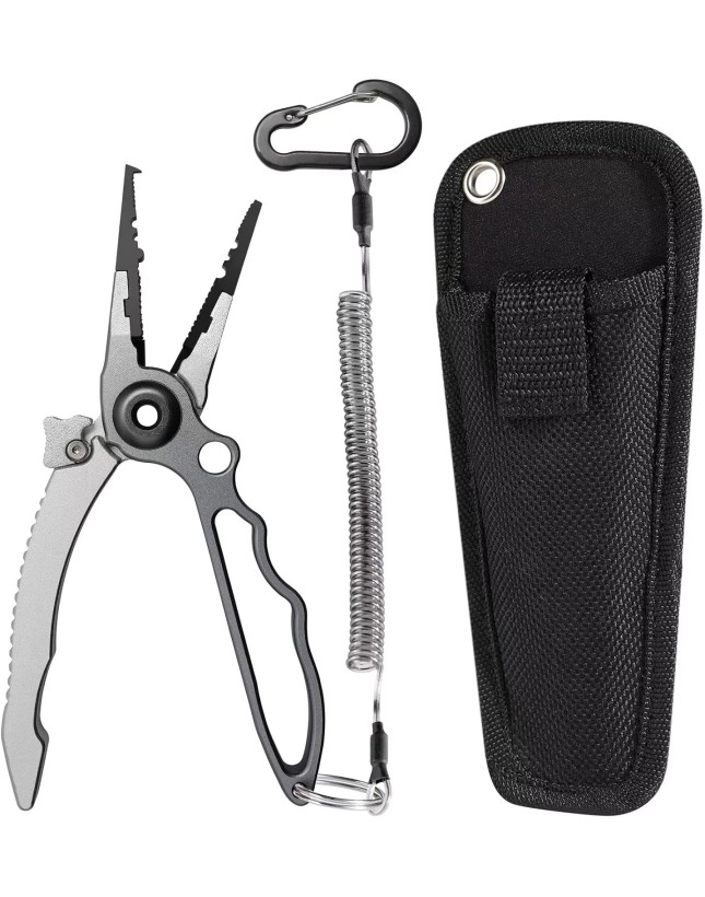 Captain 7506 Alüminyum Halka Açıcı İp Kesici Kılıflı Kendinden Kilitli 19cm Pense