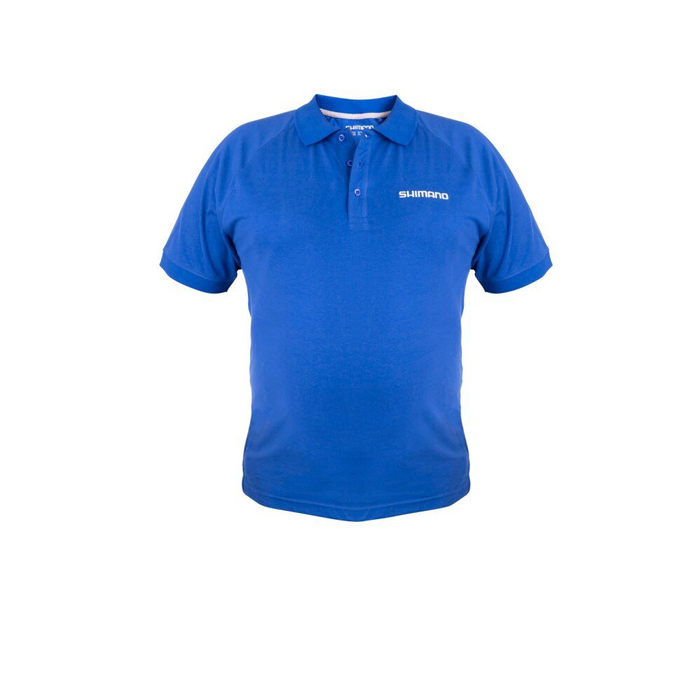 Shimano SHM Short Sleeve Polo T-shirt Blue