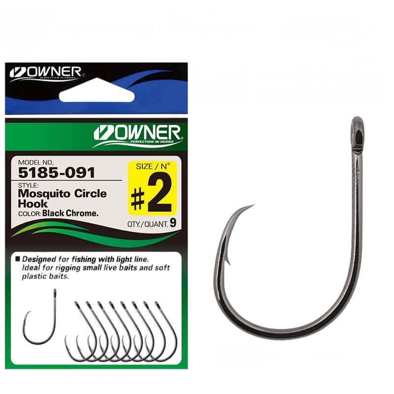 Owner 5185 Mosquito Circle Black Chrome Sinek İğne