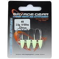 Savage gear LRF Micro sandeel jigghead  #8 4pcs Glow jig head