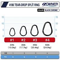 Owner 4186-011 Tear-Drop Split Ring