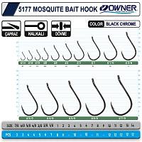 Owner 5177 Mosquito Hook Black Chrome Sinek ne