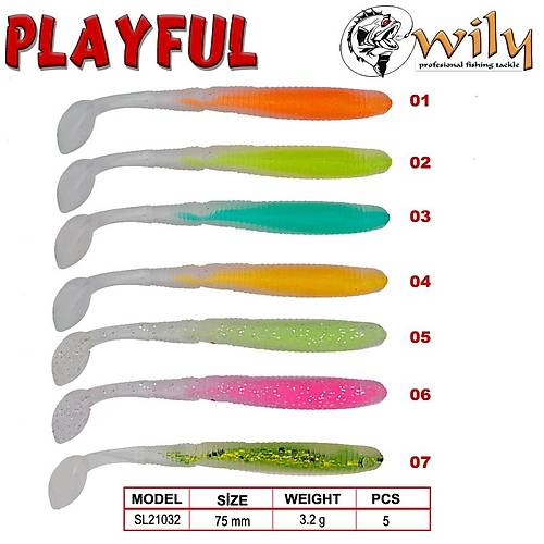Wily Playful Silikon Yem 7.5 cm 3.2 gr