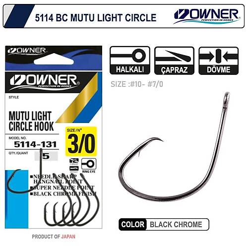 Owner 5114 Mutu Light Black Chrome ��ne