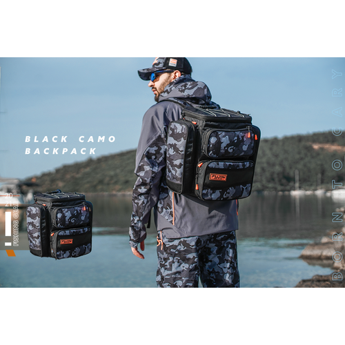 Fujin Black Camo Back Pack - Bal�k�� S�rt �antas�