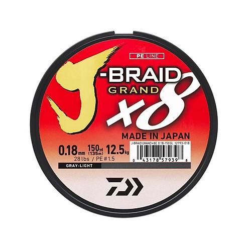 Daiwa J-Braid Grand x8 Gray-Light �p Olta Misinas� 135 mt 0.13 mm