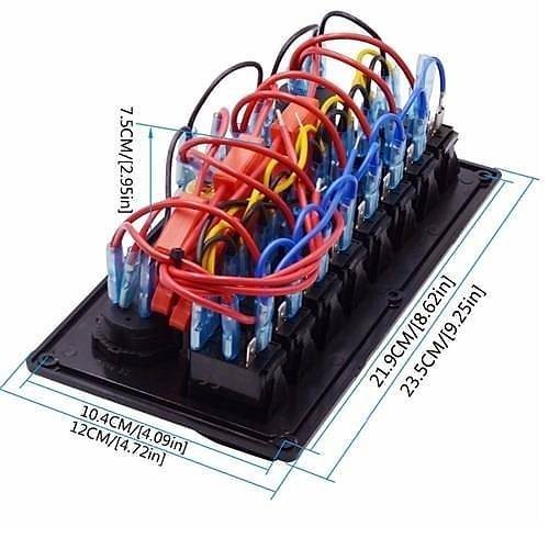 Bfy Switch Panel 8'li +Usb+Plastik �akmakl�k+ �akmak+ Voltmetre