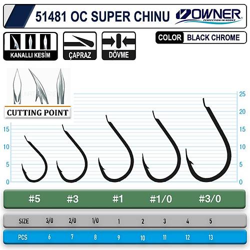 Owner 51481 Cut Super Chinu Black Chrome ��ne