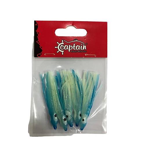 Captain 3593 Octopus Pride 5cm Ahtapot S�bye 5'li Paket Suni Yem