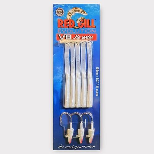 Red Gill 130mm Silver Pearl Evo V8 Jig Series 11gr.