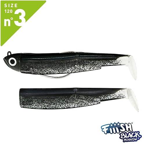 Fiiish BM120/3 BM504 Combo Shore 12gr Black Silikon Yem