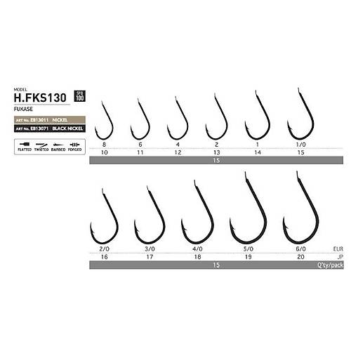Hayabusa HFKS 130 BLACK NICKEL 15 L� PK Single ��ne