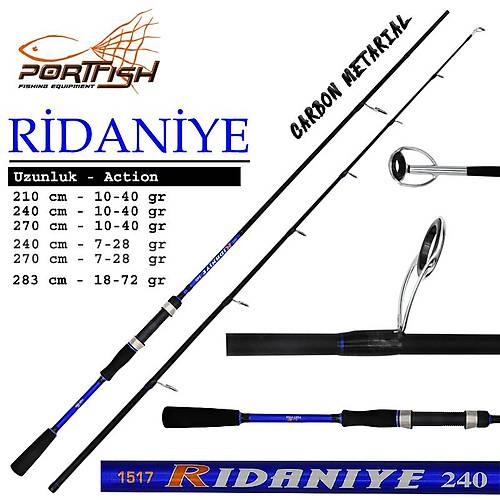 Portfish Ridaniye Spin 210 cm Olta Kam��� 2 Par�a 10-40 gr