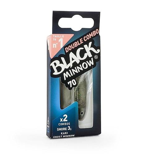 Fiiish BM70/1 BM758 Double Combo Shore 3gr Kaki-Ghost Minnow Silikon Yem