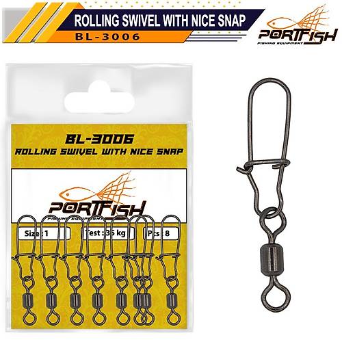 Portfish BL-3006 Bilyal� Kilitli Klips