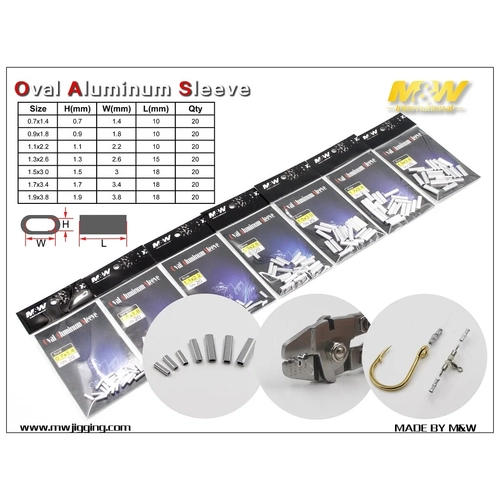 M&W Jigging Oval Aluminum Sleeve