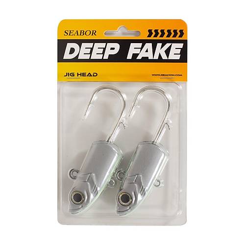 SEABOR DEEP FAKE JIG HEAD  (2 AD), WHITE GLOW