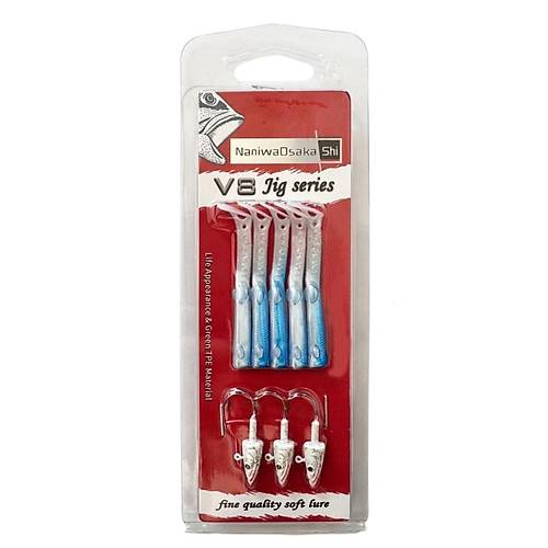 Osaka V8 10cm 10gr Silikon Yem Set (3+5)