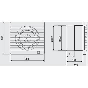 EDM 300 CR DESIGN Mini Aksiyel Fan