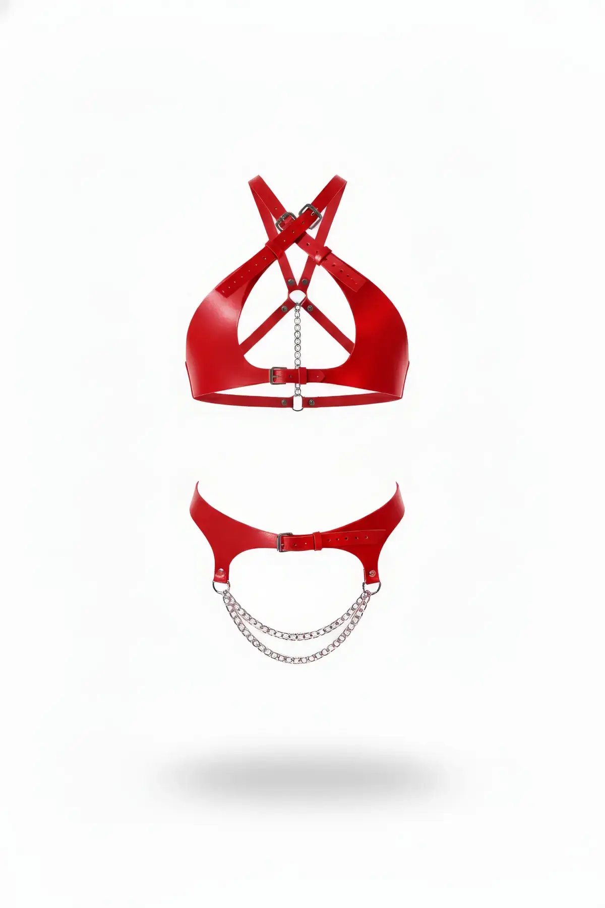 Kırmızı Harness Takım Tokalı Ayarlanabilir Çapraz Detay - APFT885