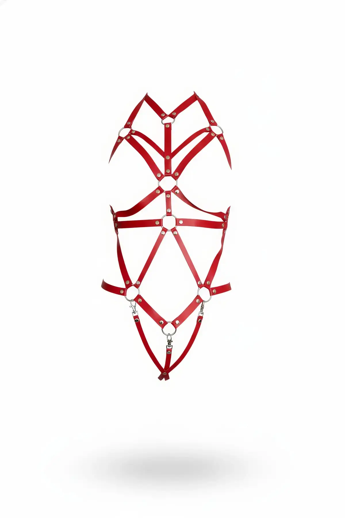 Kırmızı Body Harness Deri Tam Vücut Aksesuarı - APFT316