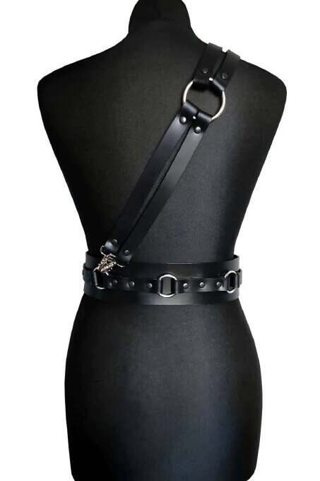 Deri Omuzdan Bağlamalı Bel Kemer  Harness  - APFT915