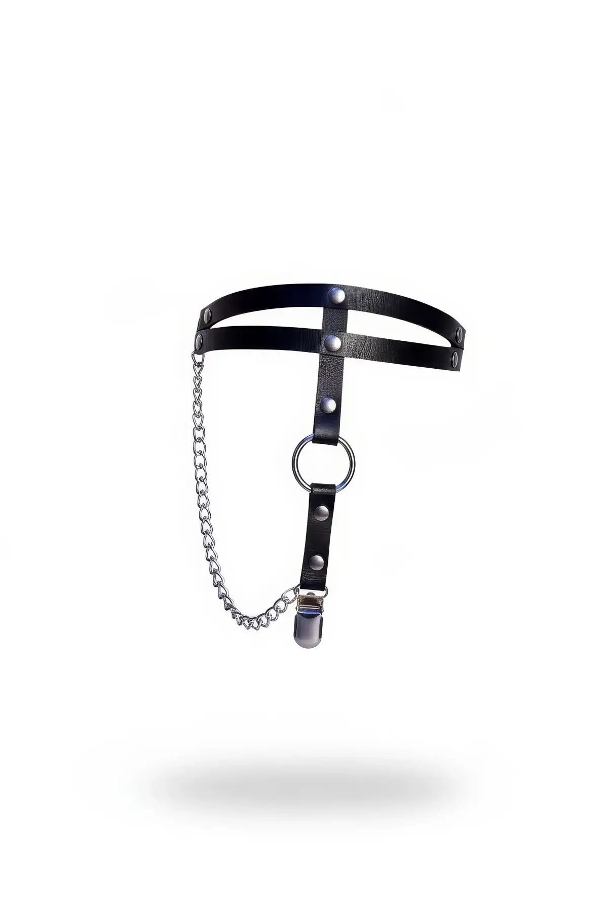 Siyah Jartiyer Harness Halka Detaylı Çift Bantlı - APFT940