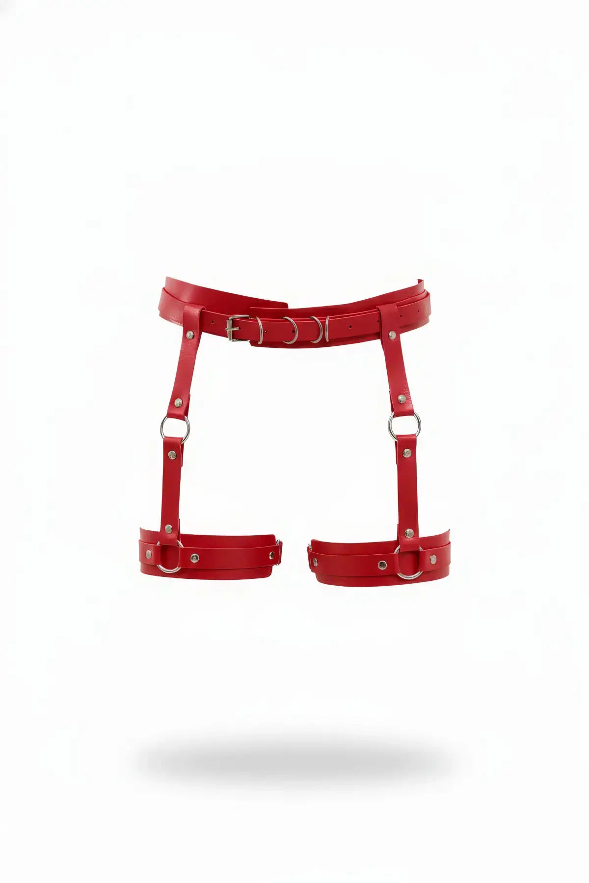 Kırmızı Jartiyer Harness Deri Ayarlanabilir Tokalı - APFT804