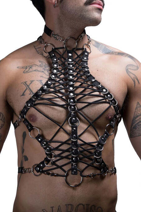 Erkek Lastik Göğüs Harness - APFTM192