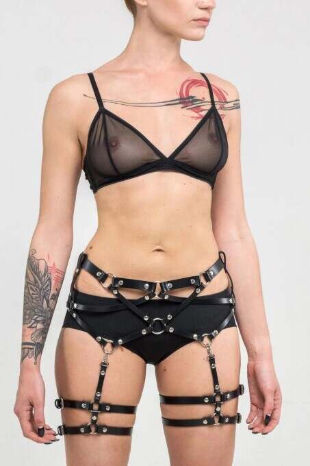 Deri Fantazi Jartiyer Harness - APFT876