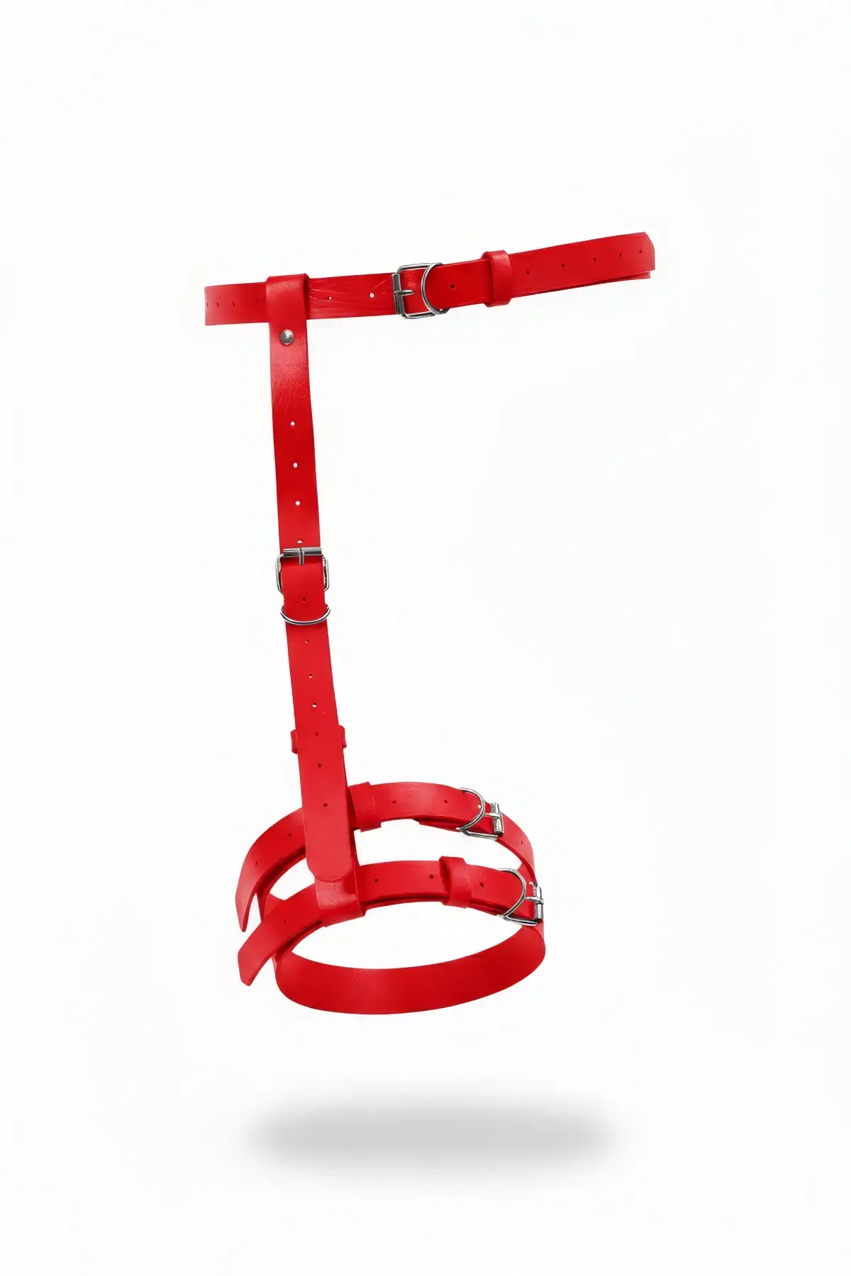 Kırmızı Jartiyer Harness Suni Deri Ayarlanabilir Tokalı - APFT957