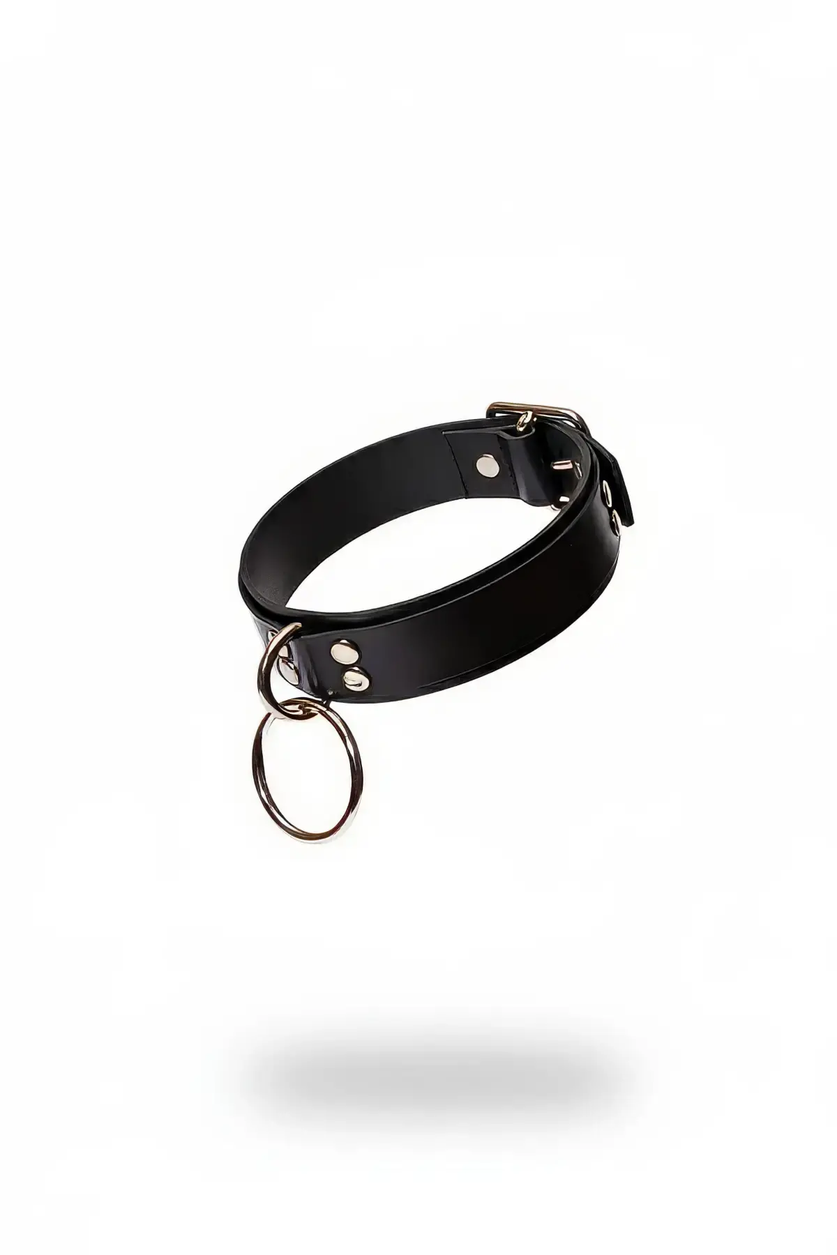 Siyah Choker Deri Büyük Halka Detaylı - APFT971
