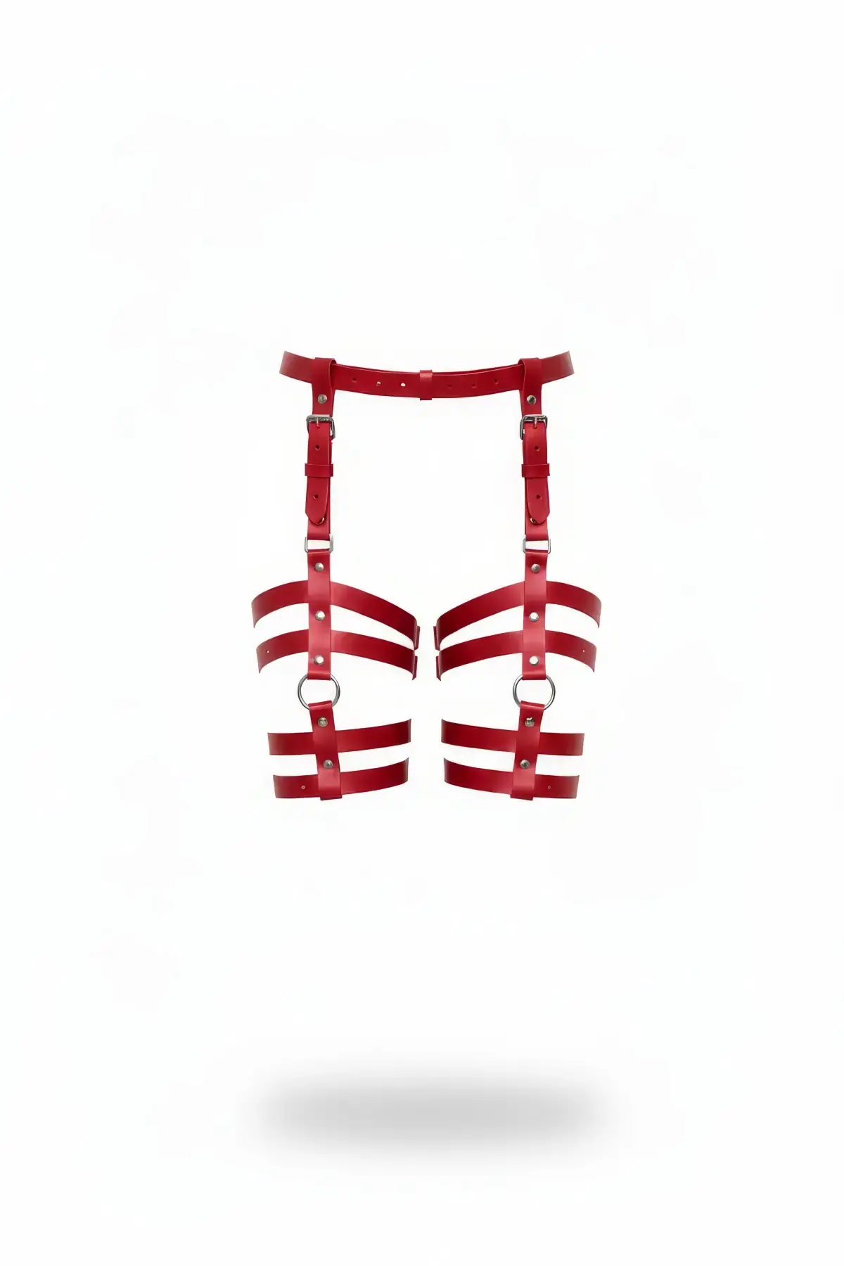 Kırmızı Jartiyer Harness Çoklu Bantlı Ayarlanabilir Bacak - APFT762