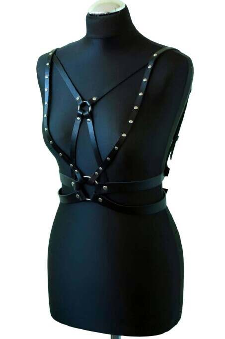 Seksi Deri Göğüs Harness - APFT909