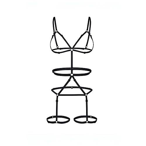 Vücudu Saran Seksi Jartiyer Harness - APFT36