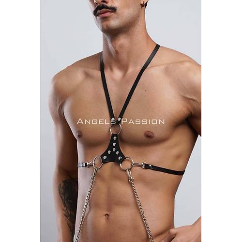 Erkek Omuz Harness - Seksi Erkek Deri Harness - Gay Harness İç Giyim - APFTM28