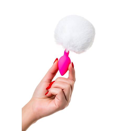 ToDo by Toyfa Sweet bunny kuyruklu anal kılıf, silikon, pembe, 13 cm, Ø 2,8 cm, 43 g