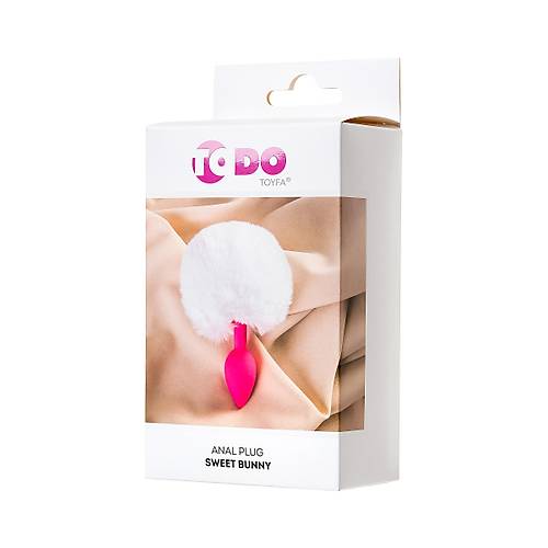 ToDo by Toyfa Sweet bunny kuyruklu anal kılıf, silikon, pembe, 13 cm, Ø 2,8 cm, 43 g