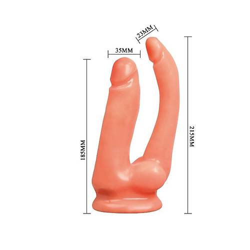 Çift Taraflı Realistik Çatal Protez Strapon Titreşimli Vibratör
