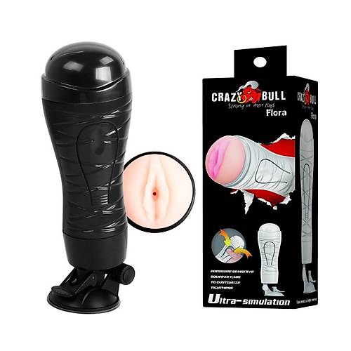 Flora Hands Free Vantuzlu Realistik Suni Vajina Erkek Mastürbatör