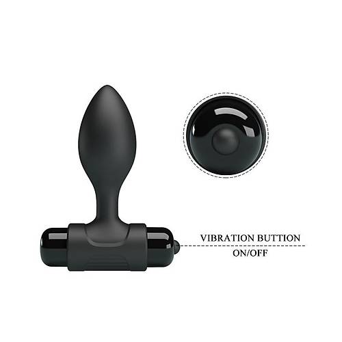 Vibra&#39;s 9 CM 10 Titreşimli Silikon Anal Vibratör Plug Anal Tıkacı